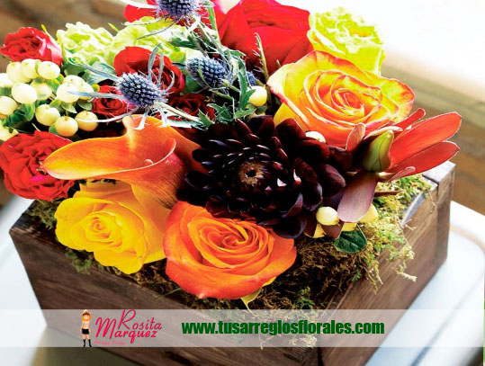 Arreglos Florales En Cajas, Cartón, Madera Vidrio